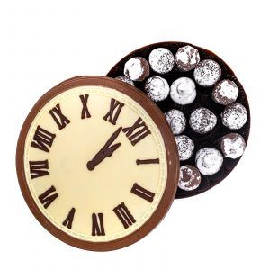 Image of Chocolate Clock Box, perfect for marking memorable moments with sweetness