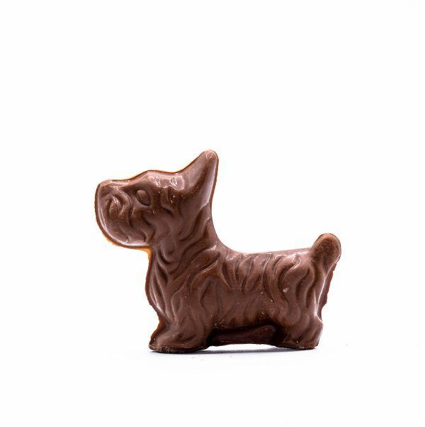milk chocolate shaped as a Scottish terrier