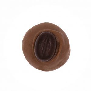 mocha flavored chocolate truffle topped with chocolate coffee bean