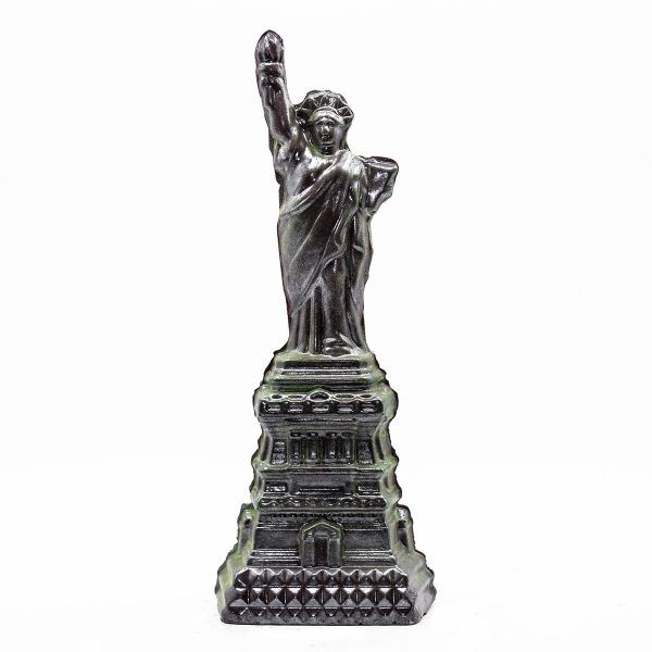 chocolate statue of liberty with silver luster